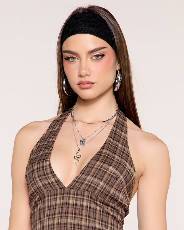 Dangerously Chic Snake Pendant Layered Necklace Set