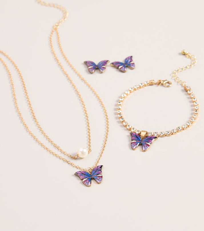 Pretty Little Flutter Jewelry Set
