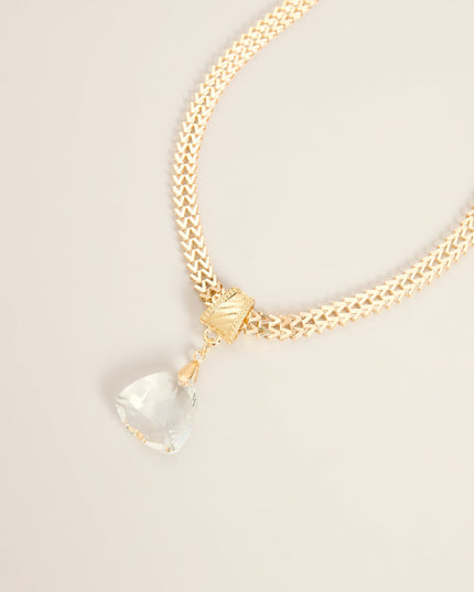 Sleek Statement Stone Pendant Necklace