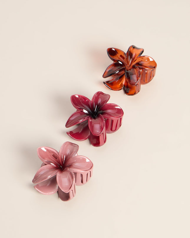 Vacation Pending Three Pack Hibiscus Hair Clips