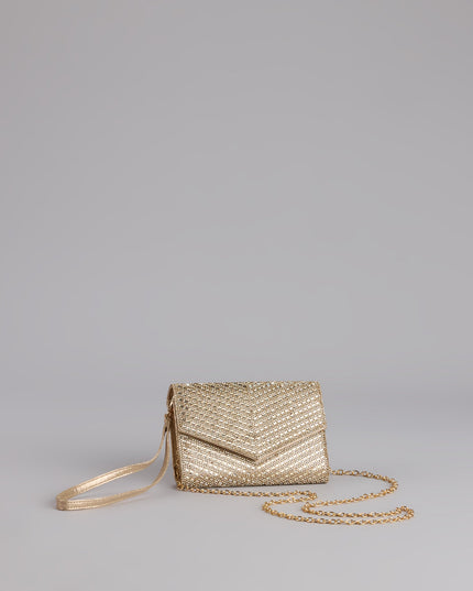 Let's Have A Toast Rhinestone Crossbody Wallet