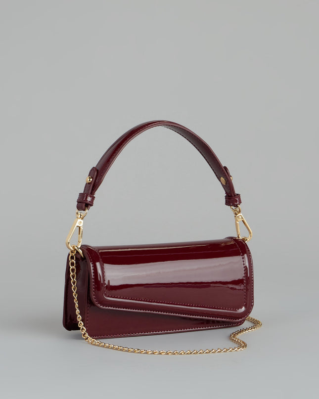 Modern Edge Patent Shoulder Bag