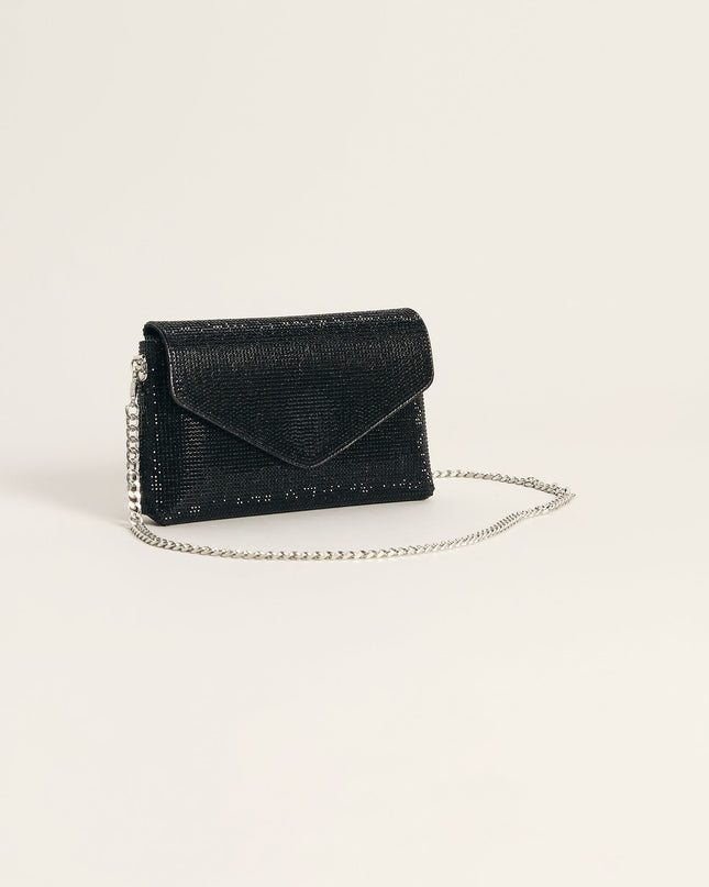 Sparkle Effect Rhinestone Crossbody Purse