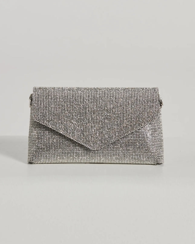 Sparkle Effect Rhinestone Crossbody Purse