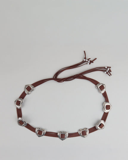Wild Affair Heart Concho String Belt