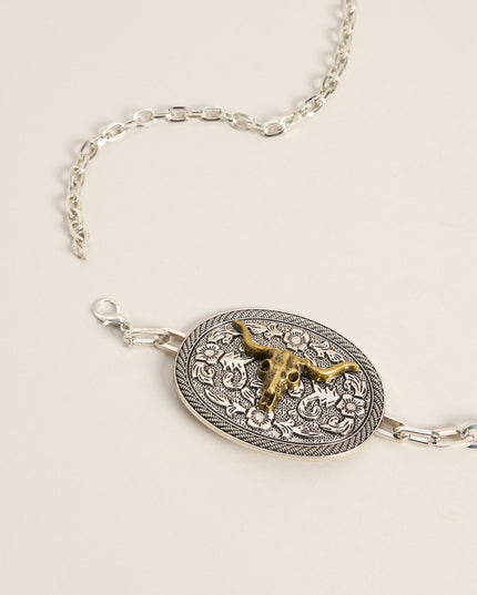 Wild West Longhorn Chain Belt