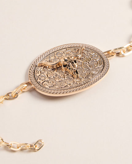 Wild West Longhorn Chain Belt