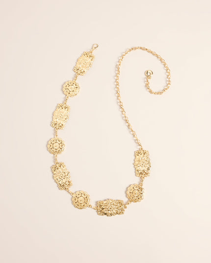 Vintage Crush Floral Medallion Chain Belt