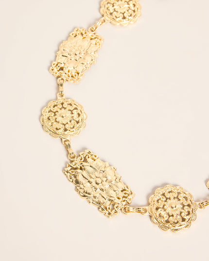 Vintage Crush Floral Medallion Chain Belt