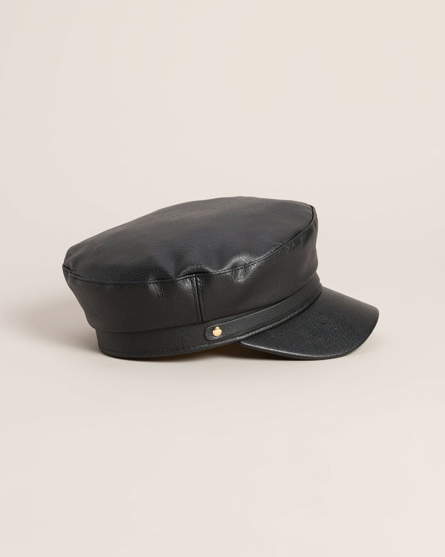 City Limits Faux Leather Cabby Hat