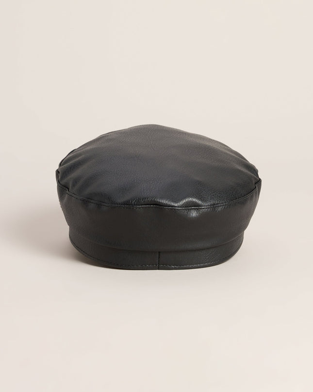 City Limits Faux Leather Cabby Hat