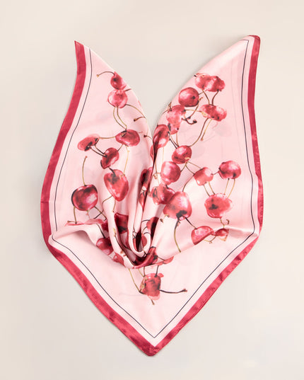 Cherry On Top Printed Satin Scarf