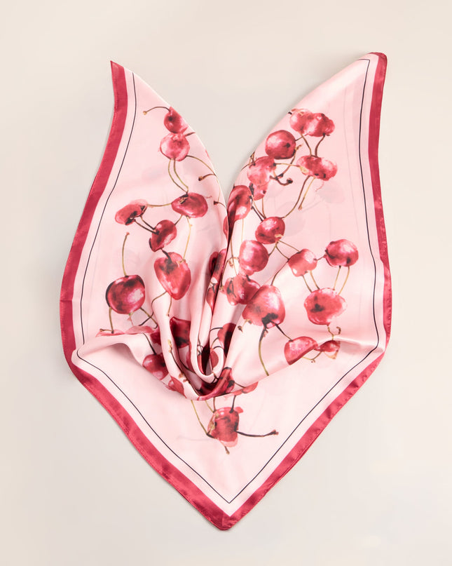 Cherry On Top Printed Satin Scarf