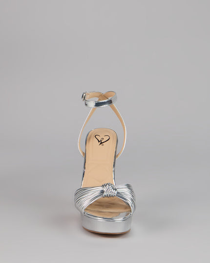 Disco Glow Metallic Knot Platform Heels