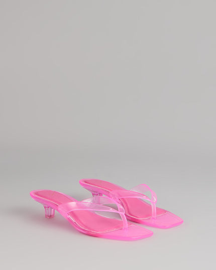 Clear Choice Jelly Thong Kitten Heels