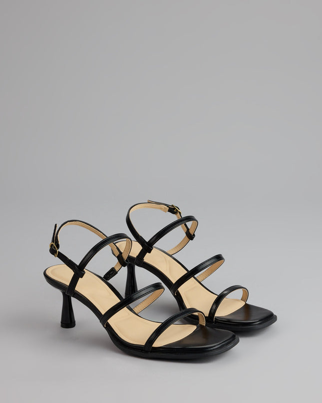 On Point Strappy Sling-Back Stiletto Heels