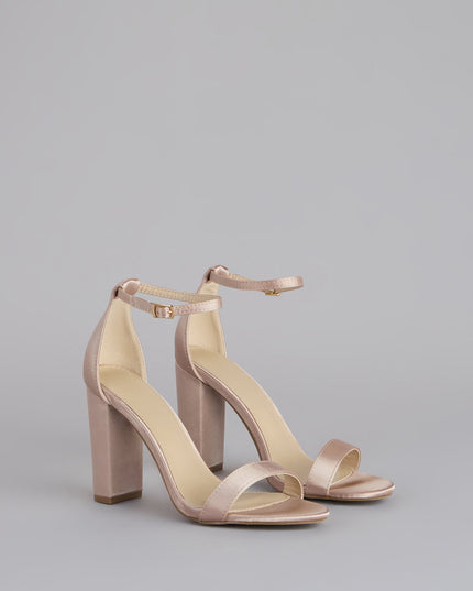 Keep It Chic Satin Block Heels