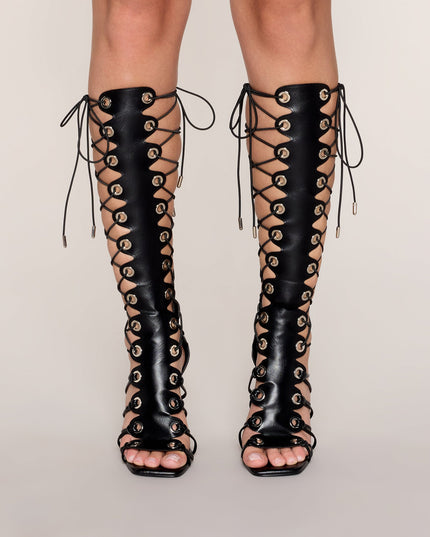 Laced With Attitude Stiletto Heels