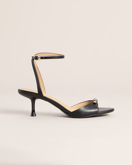 Sleek Little Buckle Kitten Heels