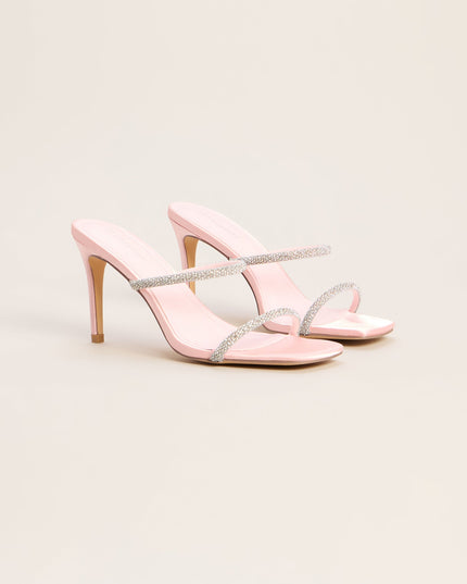 Glimmer Glimmer Rhinestone Satin Mules
