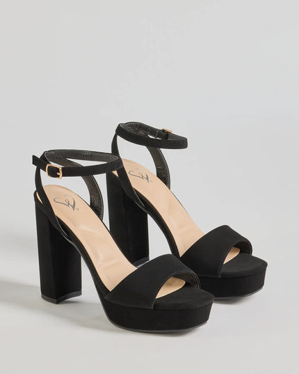 Style made simple with the Ready To Slay Platform Heels in black, trendy women’s shoes that take your outfit from basic to bold in one step.
