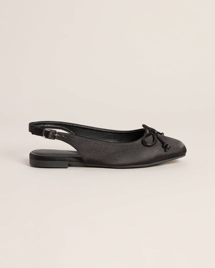 First Position Satin Bow Ballet Flats