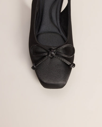 First Position Satin Bow Ballet Flats